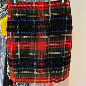 Jcrew Mini skirt in Lurex® Stewart tartan Sz 2 Tall